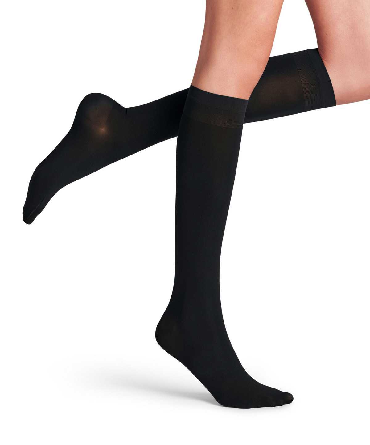 Women Falke Vitalize 40 DEN Knee-high Socks Socks Black | WYMPDK045